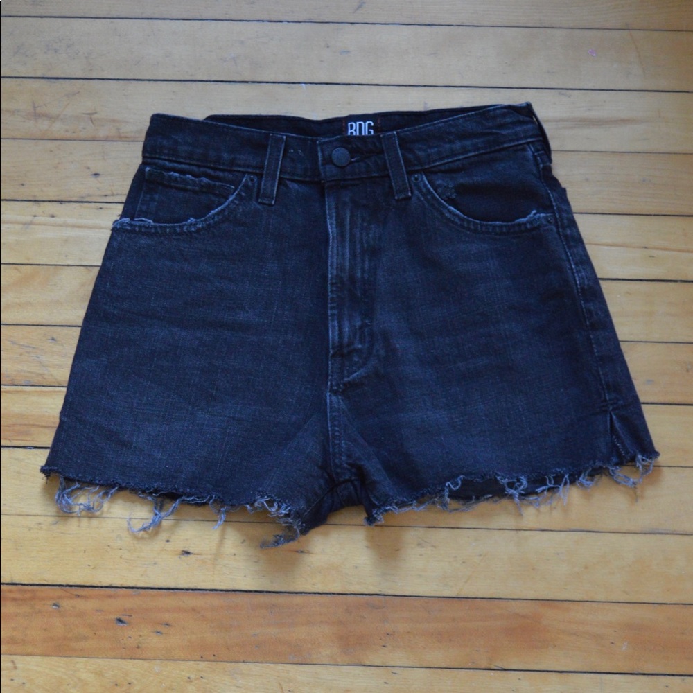 Urban Outfitters black high rise jean short